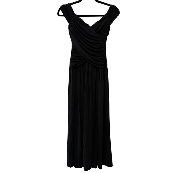 Rosetta Getty Off the Shoulder Ruched Bodice Dress - Picture 2 of 6